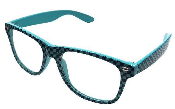 checkered-frame drifter eyeglasses