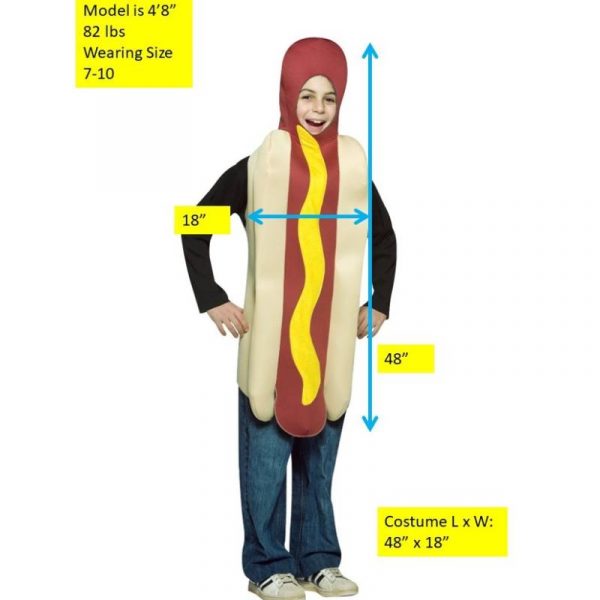 hot dog child costume