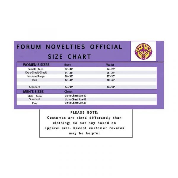 forum size chart men's women's