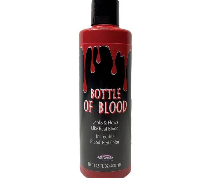 Bottle of Blood Realistic Color & Flow