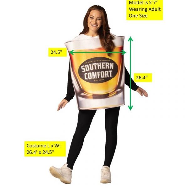 southern comfort whiskey shot glass adult costume