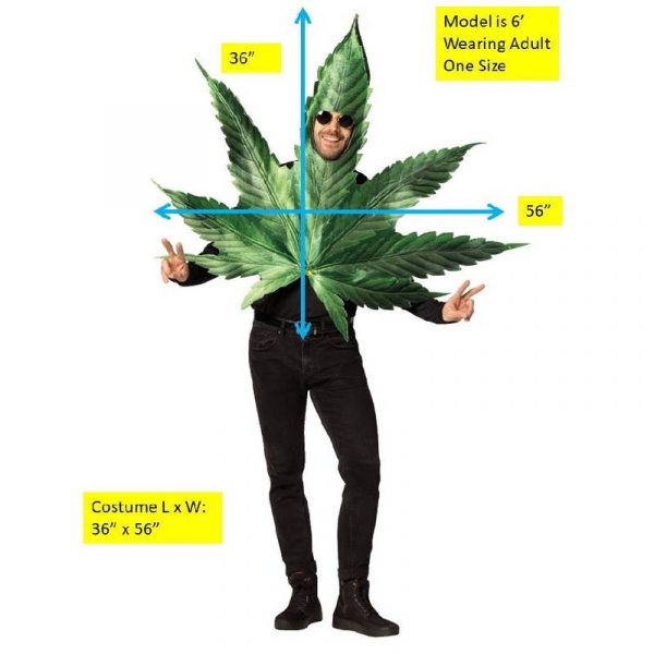 pot leaf adult costume