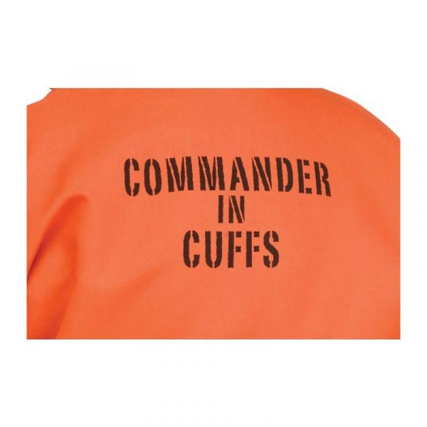 commander in cuffs trump prison costume and mask