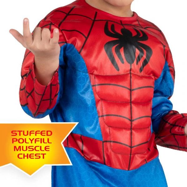 spidey muscle chest toddler spiderman costume
