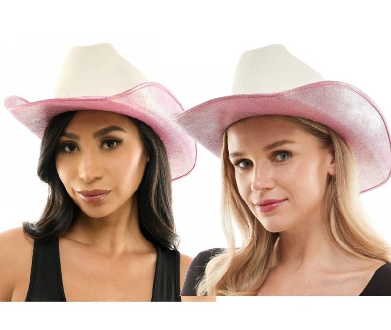 Glitter Fabric Western Hat