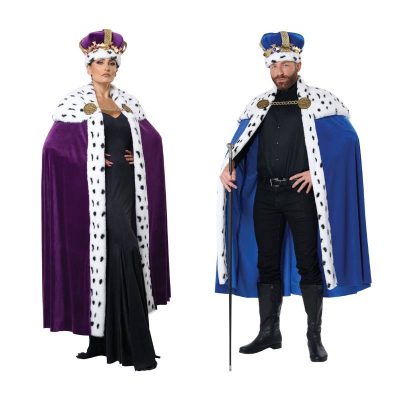 royal cape and crown set adult costume