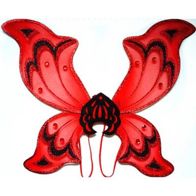 24" glittered nylon fairy wings with jewels