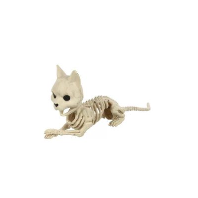 10" plastic skeleton cat
