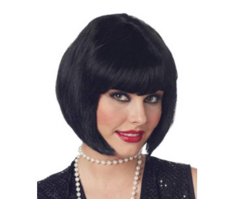 Flapper Black Wig 1920s Style
