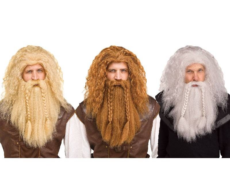 Viking Wig and Beard Set w Braids