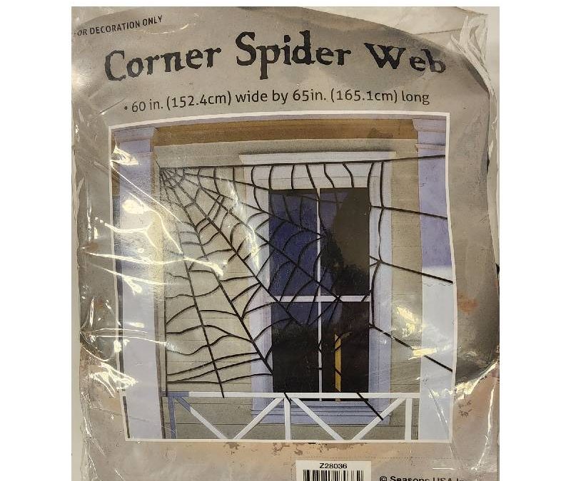 60″ x 65″ Fabric Corner Spider Web
