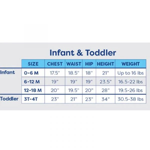 kroeger toddler size chart