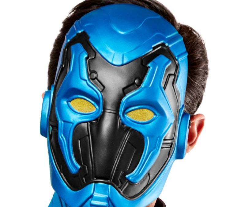 Plastic Blue Beetle Mask Adult Size