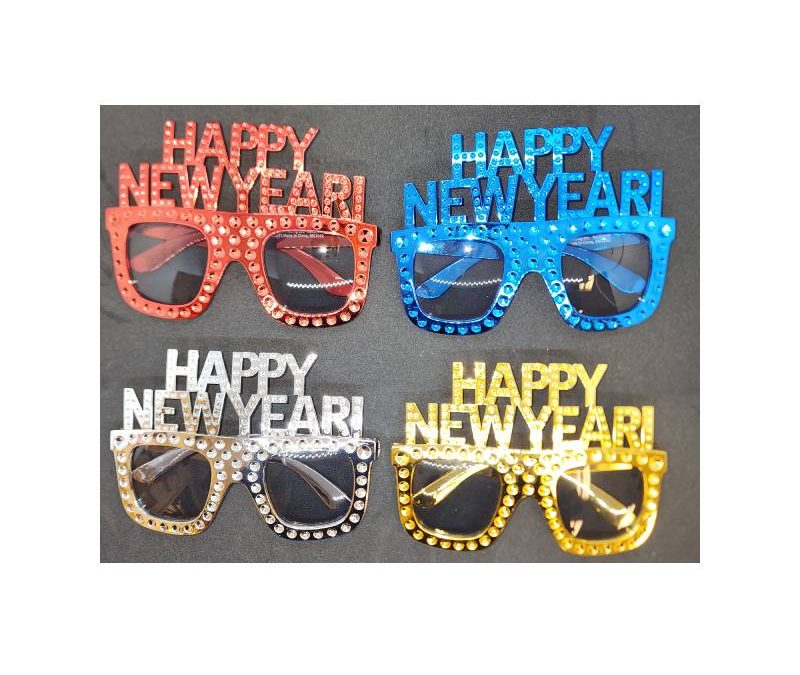 Happy New Year Metallic Eyeglasses