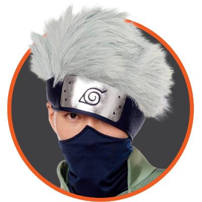 kakashi headpiece with hair
