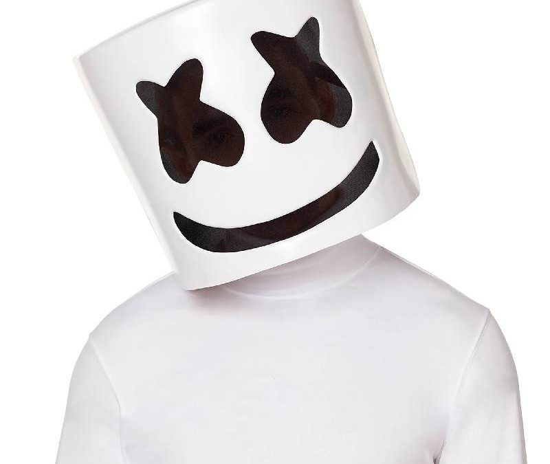 Plastic Marshmello Adult Mask