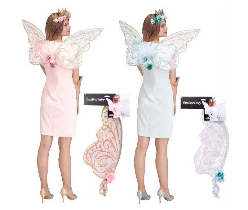 Costume Shimmer Fabric Floral Fairy Wings