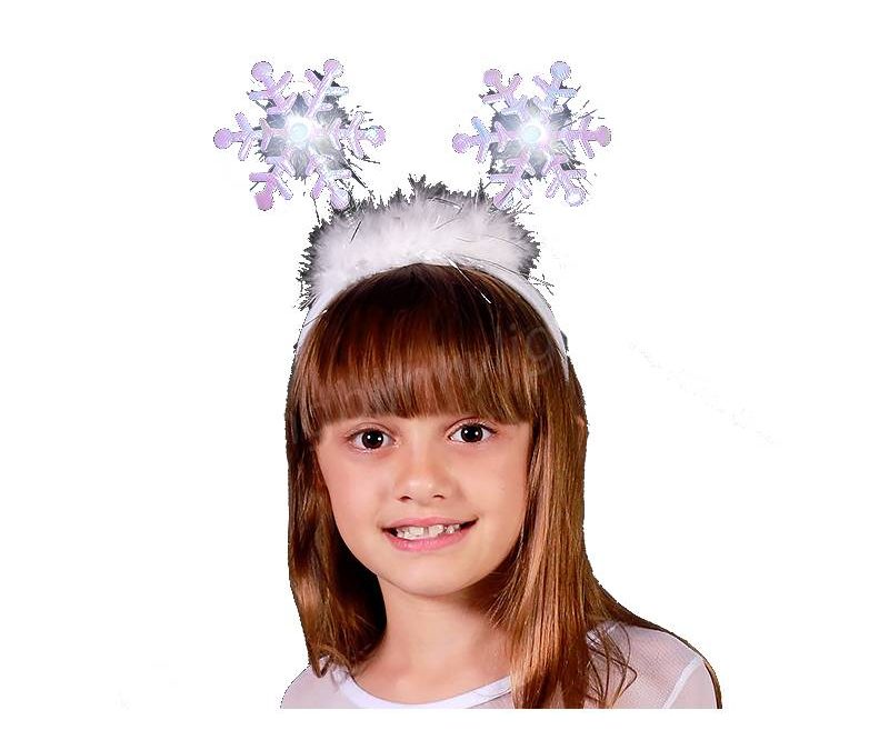 Battery-Operated Light Up Snowflake Head Bopper