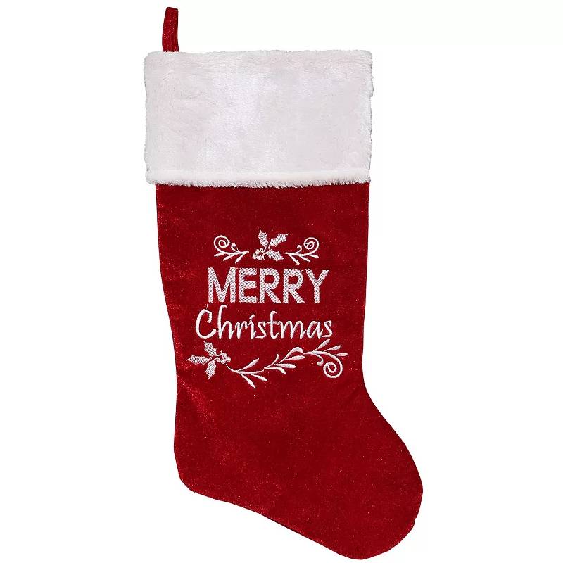 20" Plush Merry Christmas Stocking