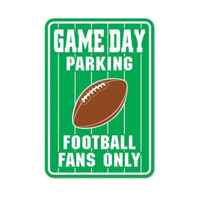 game day parking football fans only sign