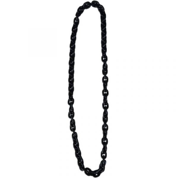 metallic black 25mm plastic chain necklace