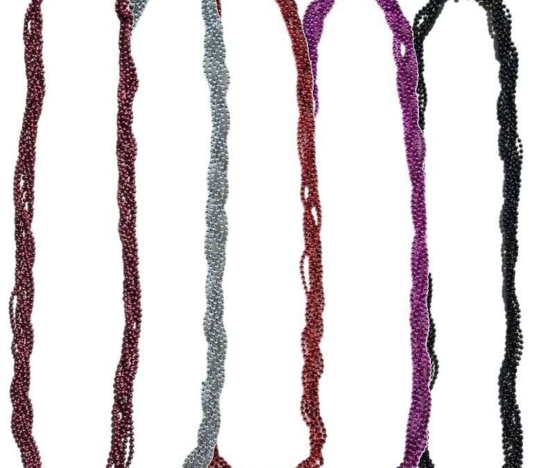 4mm Twisted Laced Bead Necklace