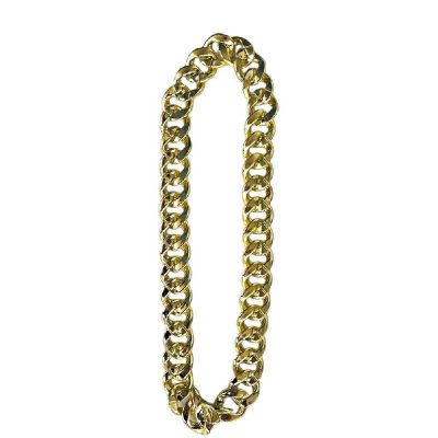 metallic gold plastic twisted chain necklace