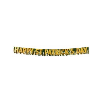 Vintage 1989 Happy St. Patrick's Day Fringe Banner