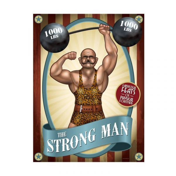 vintage circus poster cutouts- strong man
