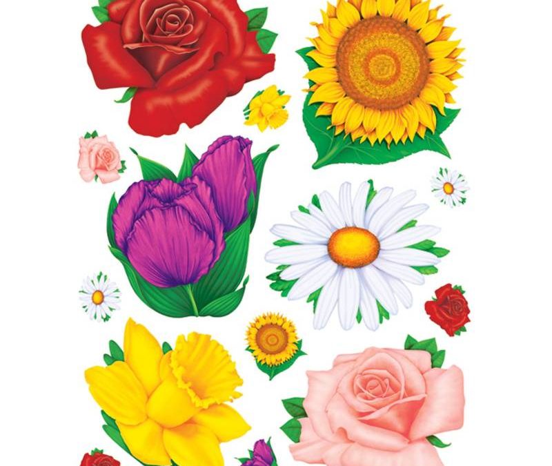 Flower Clings Window Decoration