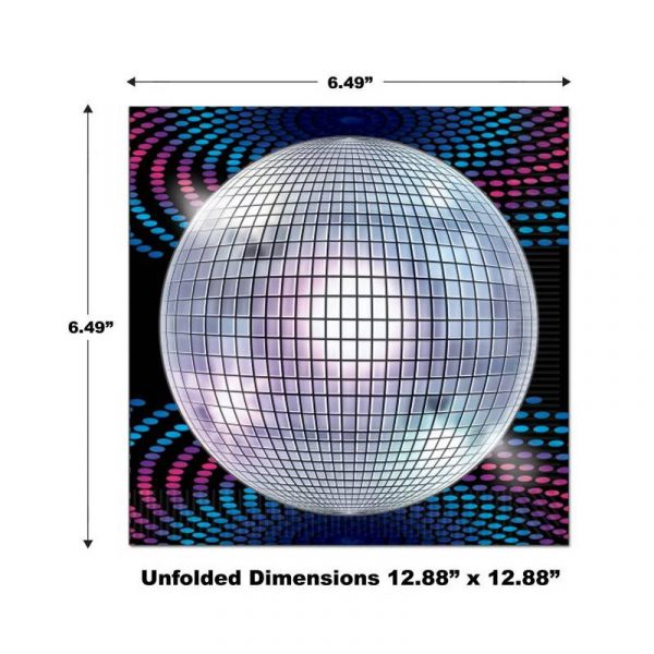disco ball napkins measurements