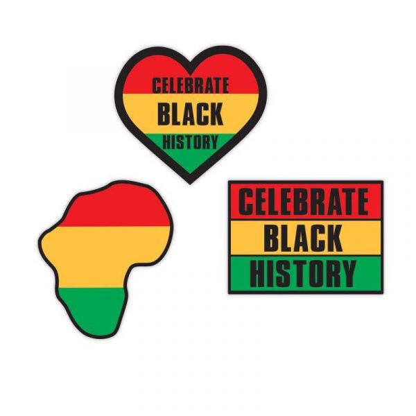celebrate black history cutouts back view