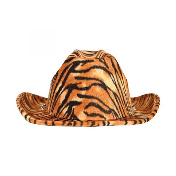tiger print cowboy hat