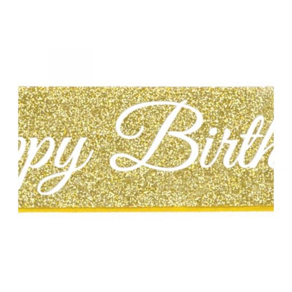 Happy Birthday Glittered Sash