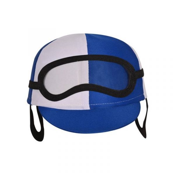 blue jockey helmet