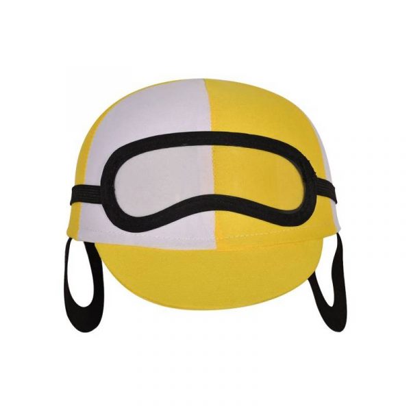yellow jockey helmet