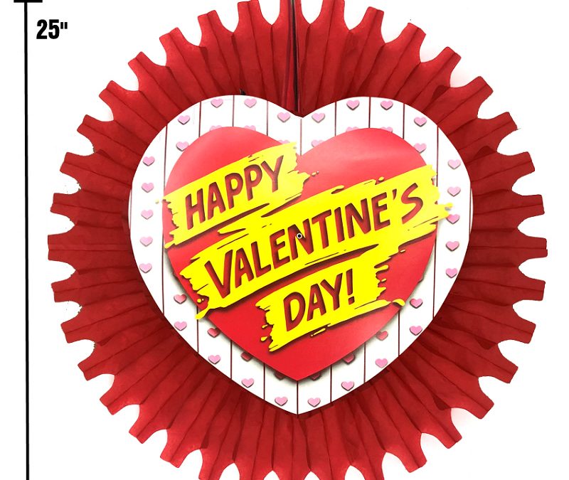 Vintage 1990 Valentine’s Tissue Fan