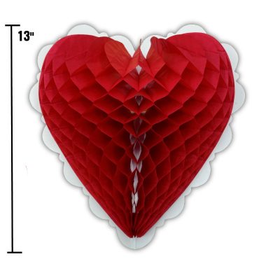vintage tissue honeycomb heart