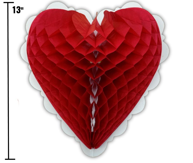 Vintage Tissue Honeycomb Heart