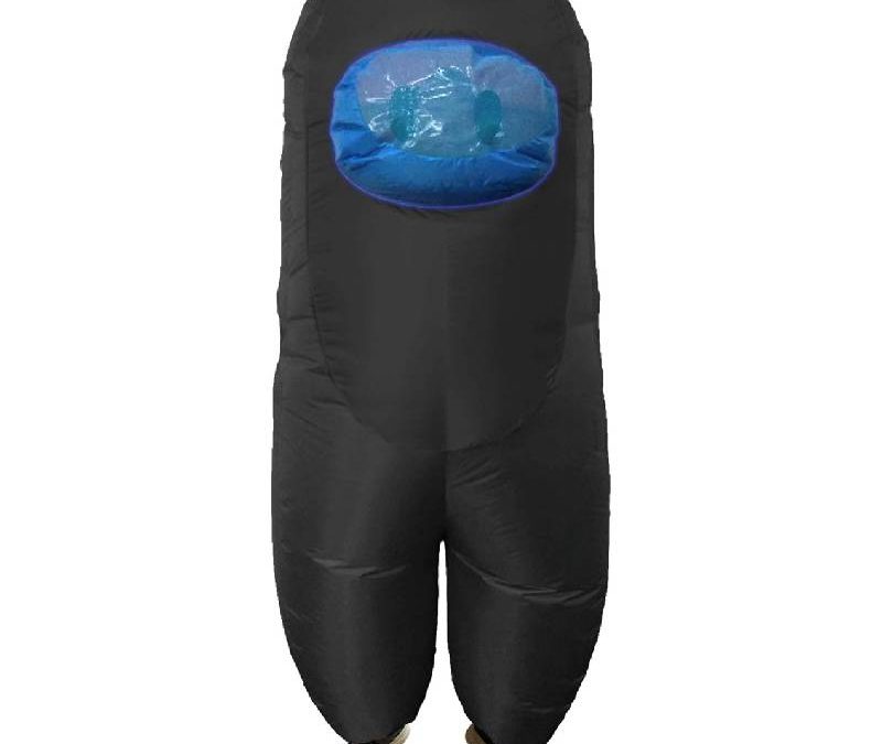 Inflatable Sus Black Crewmate Killer Child Costume