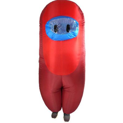 red Inflatable Sus Crewmate Killer Child Costume