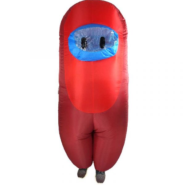 red Inflatable Sus Crewmate Killer Child Costume