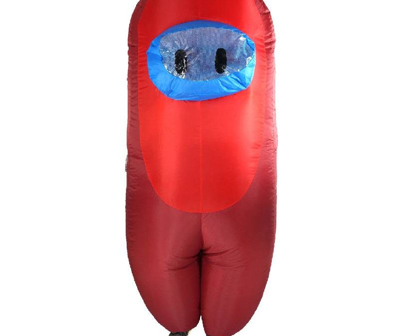 Inflatable Sus Red Crewmate Killer Child Costume
