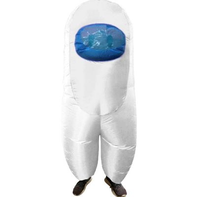 white Inflatable Sus Crewmate Killer Child Costume