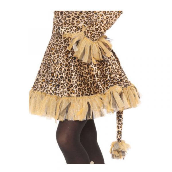 jungle leopard girls costume dress, headband, leg warmers