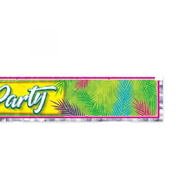 Metallic Luau Party Fringe Banner