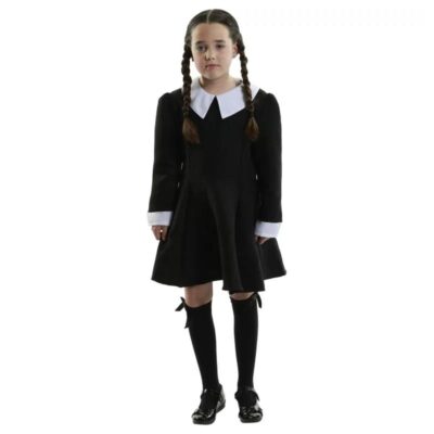 haunted school girl wednesday addams dress