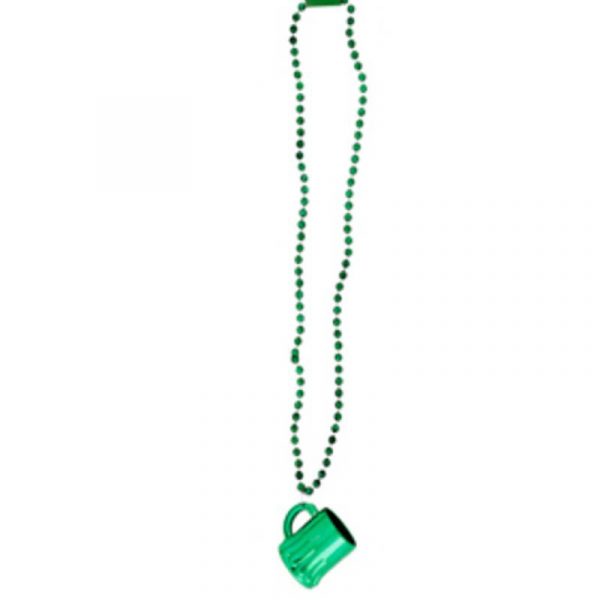 St. Pat Metallic Plastic Bead Necklace