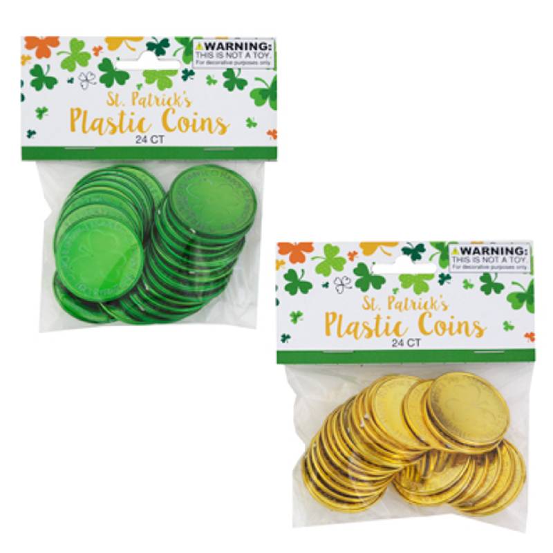 St. Pat Metallic Plastic Coins