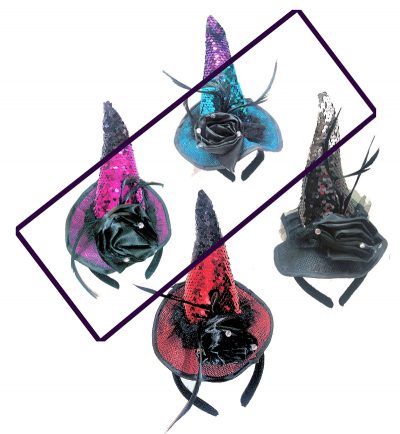 Reversible Sequin Witch Hat Headband